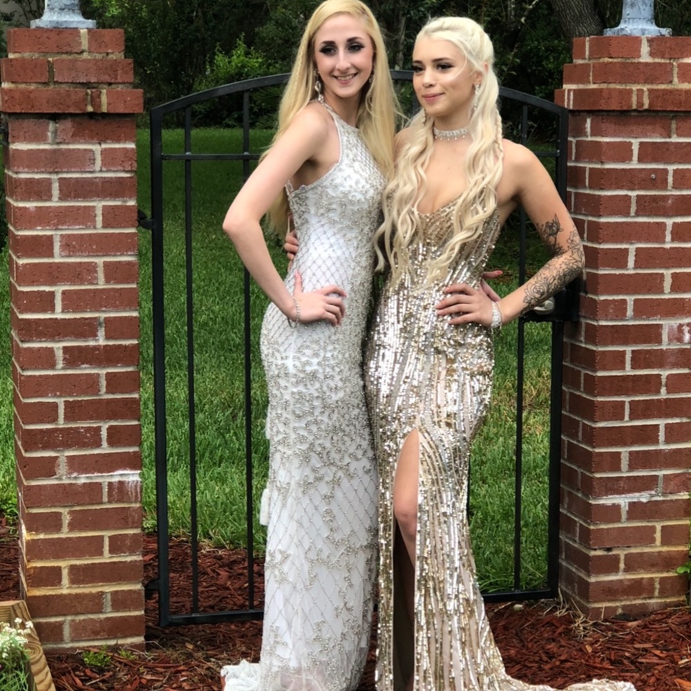 White Sherri Hill Prom Dress